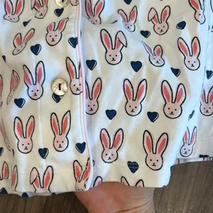 Roller Rabbit RARE Love Bunnies Pajama Top thumbnail 4