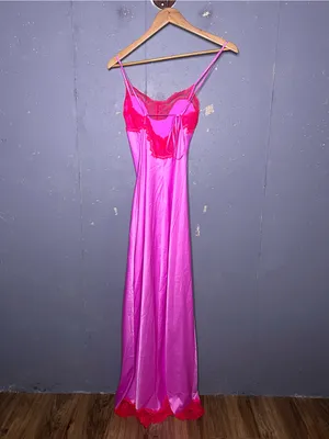 SKIMS Woven Shine Lace Long Dress XXS thumbnail 6