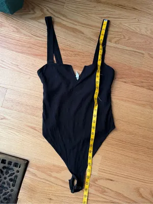 Free People Black Sweetheart Low Back Bodysuit Size Small thumbnail 7
