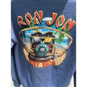 Vintage Ron Jon Surf Shop Small Hoodie Blue Life in the Slow Lane Beach thumbnail 5