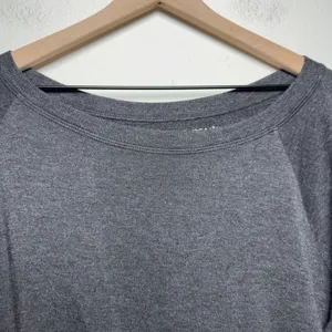 Beyond Yoga Women Modal Pullover Top XL Gray Moto Ribbed Elbow Raglan‎ Sleeve thumbnail 5