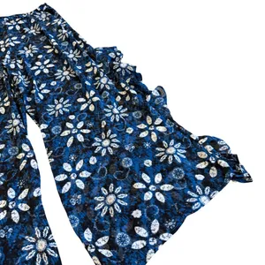 Bleu Rod Beattie Split Leg Swimsuit Coverup Pants Sheer Beach Floral Ruffle Med thumbnail 8