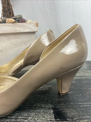 Bandolino Tan Nude Slip On Kitten Heel Square Toe Shoes 7 thumbnail 6