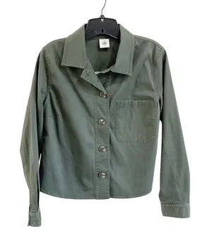 CAbi Green Utility Cotton‎ Jacket Small Minimalist Military Style Streetwear thumbnail 1