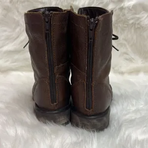 Steve Madden Brown Leather Fame Military‎ Style Boots Fisherman Core B19B thumbnail 10