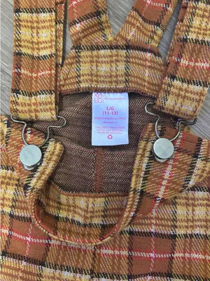 No Boundaries Plaid overall dress thumbnail 2