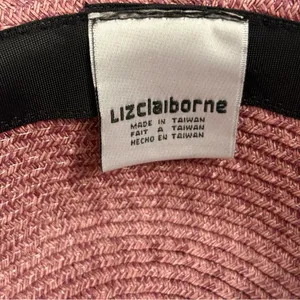 Liz Claiborne Pink Straw Garden Beach Church Hat thumbnail 5