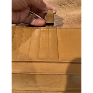 Authentic Gucci Vintage Tan Leather Clutch Wallet Jackie Clasp Italy‎ thumbnail 10