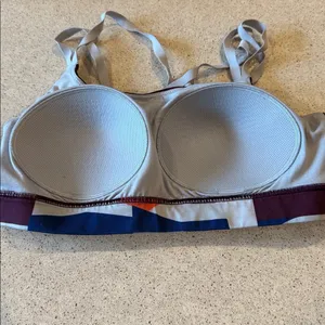 Under Armour Women's Purple and Gray Sports Bra Size Large, Sewn in Cups thumbnail 4