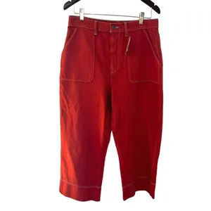 Roller Rabbit Elle Terra Cotta Cropped Wide Leg Pants Size 10 NWT thumbnail 2