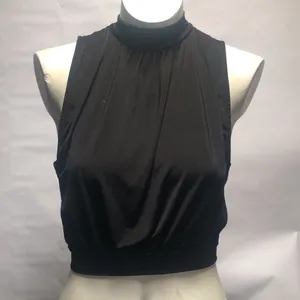 Asos black open back blouse thumbnail 1