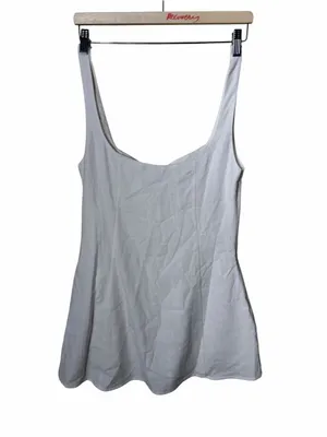 New Meshki Tandie Linen Flare Mini Dress White Size Large thumbnail 3