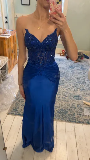 Blue Prom Dress Size 0 thumbnail 5