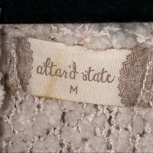Altar’d State Cream Chunky Knit Cowl Neck Sweater Medium Cozy Boho Oversized‎ thumbnail 5