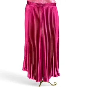 Lucy Paris Pleated Midi Skirt L Accordion Dopamine Dressing Hot pink Magenta thumbnail 8