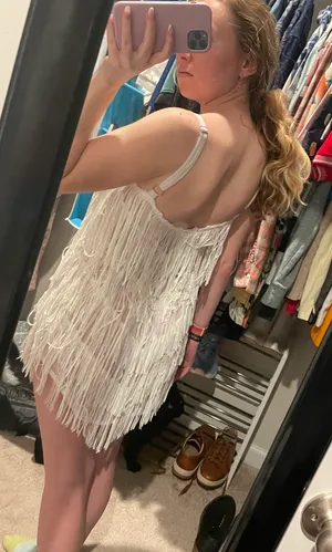 12th Tribe White Sequin Fringe Dress thumbnail 2