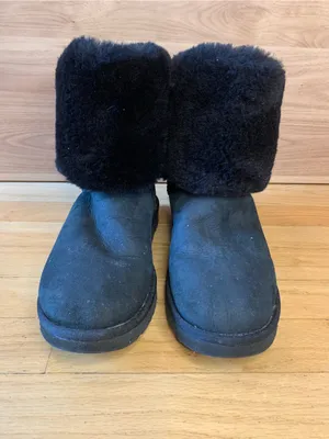 UGG Classic Black Tall Boots - Size 8 thumbnail 3