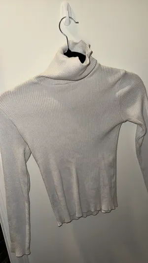 Medium White Turtleneck Gray thumbnail 1
