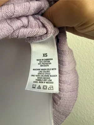 Aeropostale Lavender Knit Cropped top XS Small Ruffle Trim Coquette Fairycore thumbnail 4