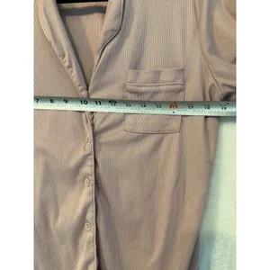 Nicole Miller New York Pajama Set Womens Small Pink Ribbed Knit 2pc Loungewear thumbnail 10