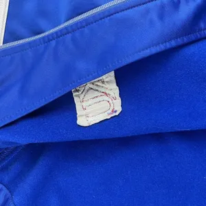 KU Kansas Jayhawks Vintage Adidas Track Jacket 3 Stripe Full Zip Bomber Blue Med thumbnail 12