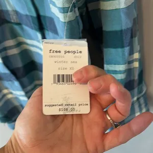 Free People | Loveland Plaid‎ Frayed Hem Shirt *NWT xs thumbnail 5