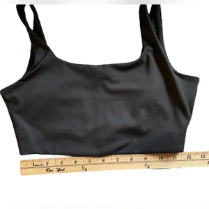 MADEWELL Black Stretch Knit Elastic Band Sports Bra - Size Small thumbnail 10