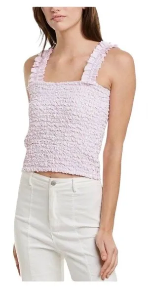 Petersyn x Revolve Smocked Tami Tank Top Striped‎ Melon Orange Size Large New thumbnail 1