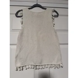 Anthropologie Crochet Tank Top Cream‎ Tassel Knit Festival Beachwear Bohemian thumbnail 2