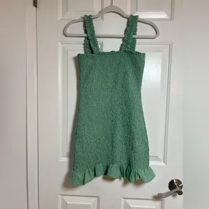 Zara Mint Green Ruffle Mini‎ Dress Size Small thumbnail 5