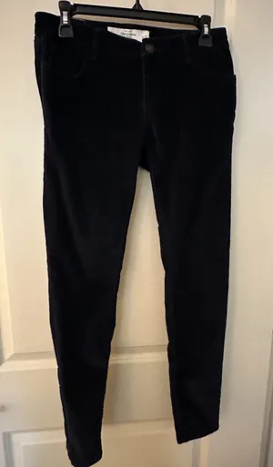 Abercrombie & Fitch Navy Corduroy Skinny Pants Women's Sz 2 Waist 26 thumbnail 1