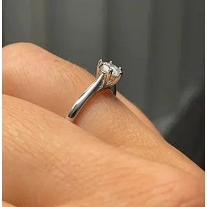 Boutique 1ct Solitaire Platinum Simulated Diamond Engagement Wedding Ring,‎ Size 6 NEW thumbnail 15
