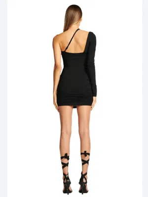 I.AM.GIA Silene One Shoulder Cut Out Ring Detail Bodycon Mini Dress in Black S thumbnail 4
