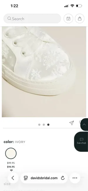 Betsey Johnson Bridal Sneakers thumbnail 2