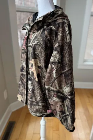 Russell Athletic Russell Outdoors Green Brown Tan Camouflage Full Zip Hooded Jacket Size Kids XL thumbnail 3