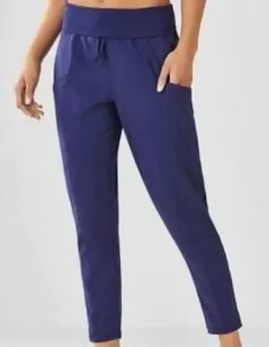 Fabletics fold down waist S blue loungewear joggers thumbnail 1
