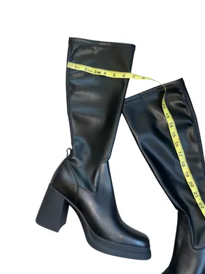 NEW Steve Madden Zenovia Black Tall Boot Y2K thumbnail 5