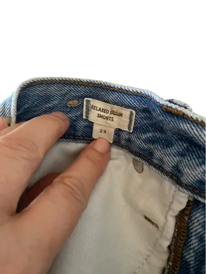 Madewell Relaxed Denim Medium Wash Cutoff Jean Shorts Button Fly 29 Basic boho thumbnail 6