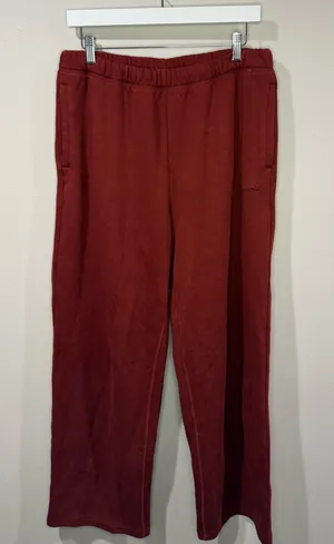 SKIMS Sweatpants Straight-Leg Maroon  thumbnail 1