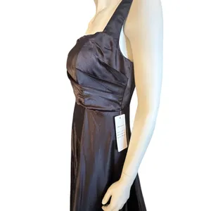 Wear Your Love Satin Sleeveless A-Line Gown Black 4 NWT thumbnail 4
