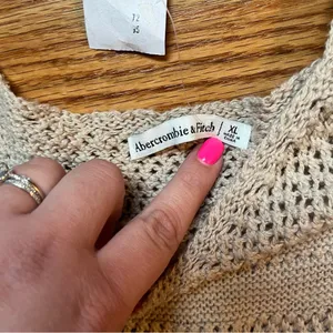 Abercrombie & Fitch light tan knit dress / coverup size XL thumbnail 3
