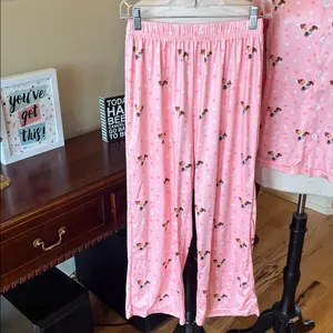 Pet Face Pink Pajama Top Pants Set Women’s Small thumbnail 4