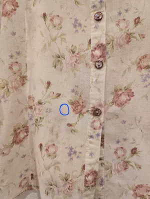 Vintage long-sleeve button-up shirt floral print Cotton XL thumbnail 6
