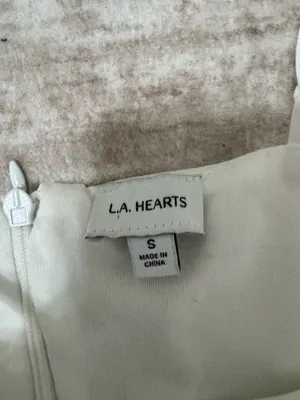La hearts lace trim white mini dress size small thumbnail 3