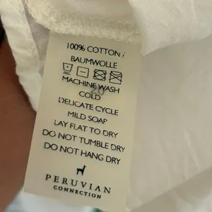 Peruvian Connection 100% Cotton White Blouse Size Small Medium thumbnail 5