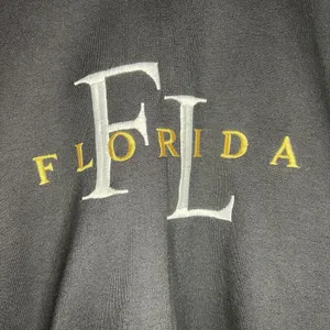 Hanes Sweater XL Vintage Florida Spellout Embroidered State Location Crewneck thumbnail 3