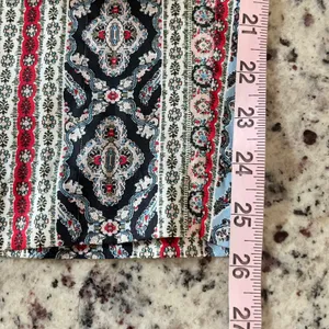 Zara Tapered Pants Womens XS Blue Red Boho Paisley Geometric High Rise Trousers thumbnail 10