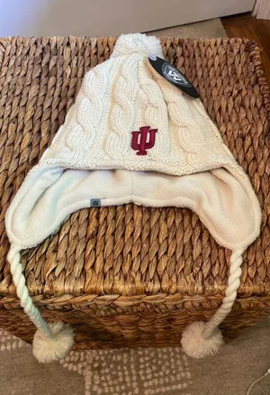 NWT IU Hat (Indiana University) White thumbnail 1