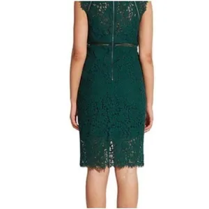 Bardot green lace panel US8 night out mini dress thumbnail 3