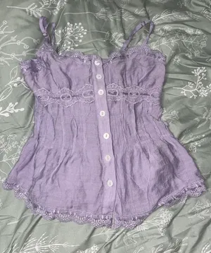 Lavender spaghetti strap top thumbnail 1